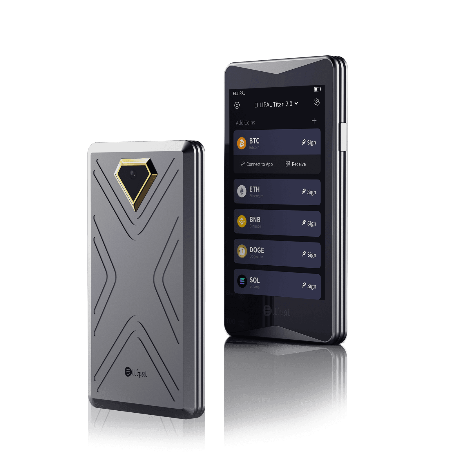 ELLIPAL Titan 2.0 shown from the front and back